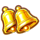 coin storm xmas gold bells symbol icon
