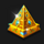 coins of ra pyramid symbol icon