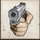 cops vs robs gun symbol icon
