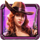 cowboy coins woman symbol icon
