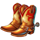 cowboy showdown boots symbol icon