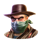 cowboys gold bandit symbol icon