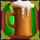 crazy clover cash beer symbol icon