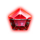 crazy gems christmas red gem symbol icon
