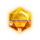 crazy gems christmas yellow gem symbol icon