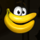 crazy starter banana symbol icon