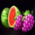 crown and diamonds hold and win watermelon grape symbol icon
