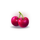 crown of fortune red cherries symbol icon