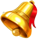 crowns and stars bell symbol icon