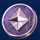 crypto fortune purple coin symbol icon