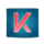 crypto gold k symbol icon