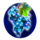 crystal fruits grapes symbol icon