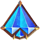 crystal mine blue symbol icon