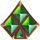 crystal mine green symbol icon