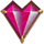 crystal mine pink symbol icon