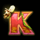 crystal vault k letter symbol icon