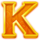 cupid k letter symbol icon