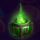 dancing lanterns 2 green fire symbol icon