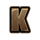 deadly gangster style k symbol icon