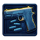 deadly gangster style pistol ammo symbol icon