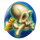 deep blue jackbomb skull symbol icon