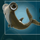 deep oceans grey fish symbol icon