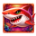 deep sea frenzy red shark symbol icon