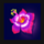 demon diamond pink flower symbol icon