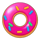 detective donut christmas pink donut symbol icon