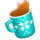 detective donut christmas snowflake mug symbol icon