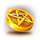 devil fire coin symbol icon