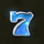 diamond bounty 7s hold and win seven blue symbol icon