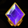 diamond cascade purple gem symbol icon