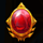 diamond cascade red gem symbol icon