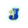 diamond chance j letter symbol icon