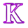 diamond luxe k symbol icon