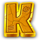 dinero n oro k symbol icon