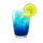 disco party mocktail blue symbol icon