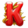 divers paradise flame k symbol icon