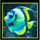 divers paradise tropical fish symbol icon