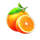 divine fruit orange symbol icon