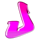 dj jungle jams pink j symbol icon