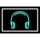 dopamine rush neon headphones symbol icon