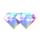 double triple wild claw diamond symbol icon