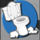 down the drain wc symbol icon