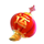 dragon coins balloon symbol icon