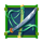 dragon duello green sword symbol icon