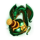 dragons fire green symbol icon