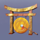dragons flower gong symbol icon