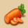 easter frog carrot symbol icon